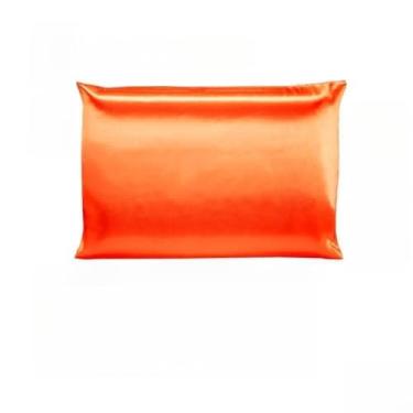 Imagem de Fronha de Cetim Anti Frizz 70x50 – Kit com 2 4 ou 6 Peças Fronhas para Cabelo Cacheado e Pele Macia (Laranja,04 fronhas (02 pares))