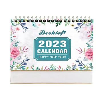 Imagem de dalisp Calendário de mesa 2023 Standing Flip 2023 Calendário de mesa com notas Coluna r Planejamento Organização Agenda diária Suit r Home School Office Table Desk Decoion
