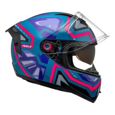 Imagem de Capacete Peels Icon Pro Rush Turquesa Pink Rosa Óculos Solar, 58