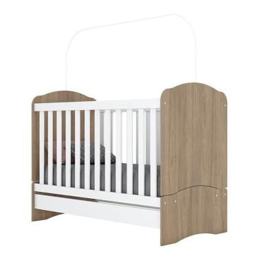 Imagem de Berço Nacional Bala De Menta Rústico Branco ? Henn