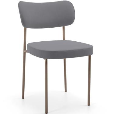 Imagem de Cadeira Decorativa Sala De Jantar Melina Base Arena L02 Suede Cinza - Lyam Decor