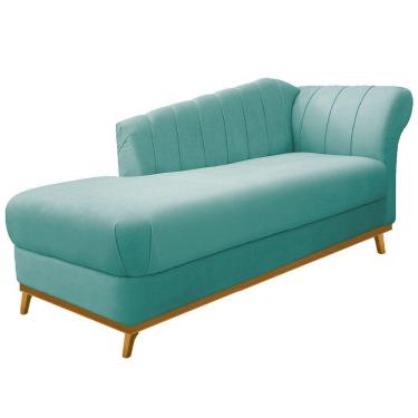 Imagem de Recamier 140Cm Lado Esquerdo Suede Azul Tiffany