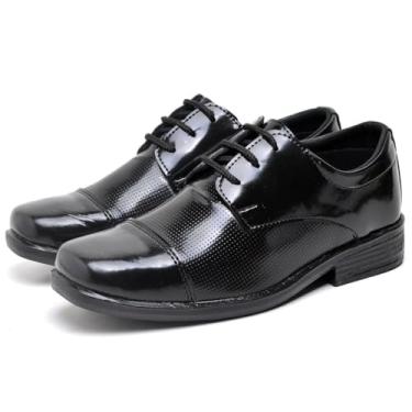 Imagem de Sapato Social Infantil Elegante Verniz 305 (Preto, BR, Criança de 4 a 8 anos, Numérico, 35)