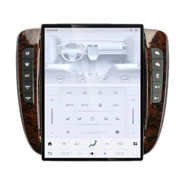 Imagem de Estéreo automotivo de 12,1 polegadas para GMC-Yukon/Chevy Suburban Tahoe 2007-2013 Android Auto Radio WiFi sem fio com unidade de cabeça de navegação GPS e tela sensível ao toque (transmissão manual)