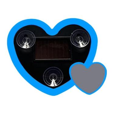 Imagem de Generic Luz ambiente LED em formato de coração para carro, decoração automotiva com modos selecionáveis, elegante para janela triangular ou traseira, Azul Escuro