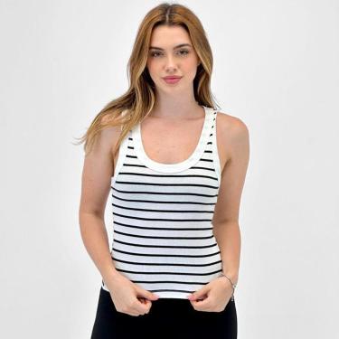 Imagem de Blusa Hering Regata Listrada Feminina-Feminino