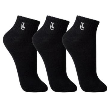 Imagem de Meia Lupo Sport Cano Médio 3223-089 C/3, Preto, Preto, Preto, 41-44