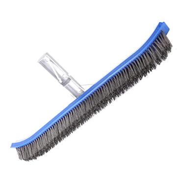 Imagem de Limpador de piscina de alumínio l escova de piscina durável de liga de alumínio escova de plástico para parede de piscina escova de arame para piscina