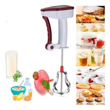Imagem de Batedeira Portatil Manual Liquidificador Mixer Giratorio Camping Praia