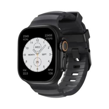 Imagem de Pulseira Esportiva De Silicone Para iWatch Ultra2 Apple Watch 46mm 49m