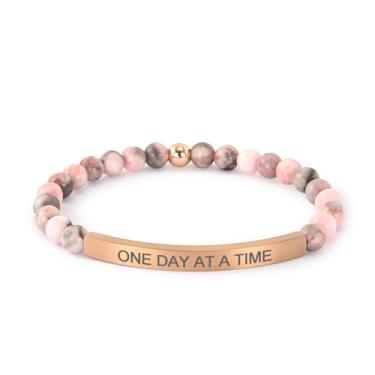 Imagem de cusurlove Pulseiras inspiradoras para mulheres, banhado a ouro 18 K, versículo bíblico cristão, joia de fé, presente religioso de oração de Jesus para mãe, irmã, amiga, Large, Aço inoxidável, Jaspe