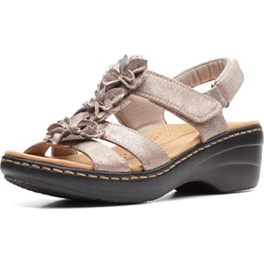 Imagem de Clarks Sandália feminina Merliah Sheryl, Cinza-acastanhado metálico, 40