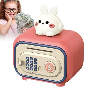 Imagem de Cofrinho Infantil - Cofre Automático com Senha e Impressão Digital Tipo Banco,Depósito Seguro Infantil - Para Natal e Casa, para Crianças de 4