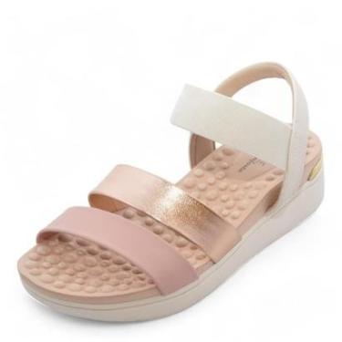 Imagem de Sandália Feminina Modare Flatform REF: 7151119 METALIZDO-NAPA PELE STRECH-ELASTICO-Feminino