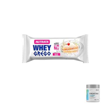 Imagem de Kit Whey Grego Bar Bolo de Festa + Creatina Monohidratada DUX 300g