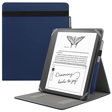 Imagem de HoYiXi Capa universal para 11 '' Kindle Scribe modelo de 2025/compatível Remarkable 2 10,3 polegadas Digital Paper(2020 Release), capa dobrável com suporte vertical e porta-lápis - azul