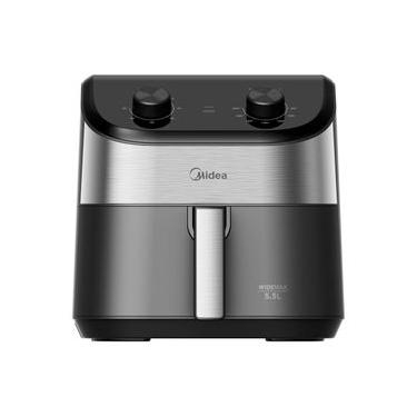 Imagem de Fritadeira Air Fryer 5,5L Widemax Preto e Inox Midea