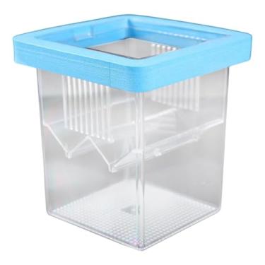 Imagem de Ioensy Caixa de criação flutuante para aquário, incubadora para eclosão, caixa de isolamento para peixes e camarões, Azul