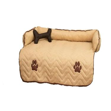 Imagem de Cama Protetora de Sofá para Cães e Gatos, Almofada Matelassê Lavável com Zíper, 86x42x15cm, Quadrado, Poliéster, Avelan, Liso, com Almofada Ossinho