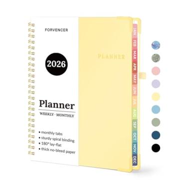 Imagem de Agenda 2026, agenda semanal e mensal, janeiro de 2026 a dezembro de 2026, 15 x 20 cm, livro de agenda de capa dura com abas, lindo planejamento diário com bolso interno, caderno organizador de