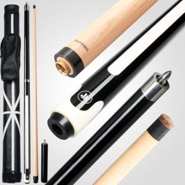 Imagem de YEUEK Jianying Bastão de taco de sinuca com eixo de deflexão baixa com estojo rígido e extensão, fila de bastões de mesa de sinuca, ponta de 510.3-595.3 g 10.2/11.5/12.75 mm