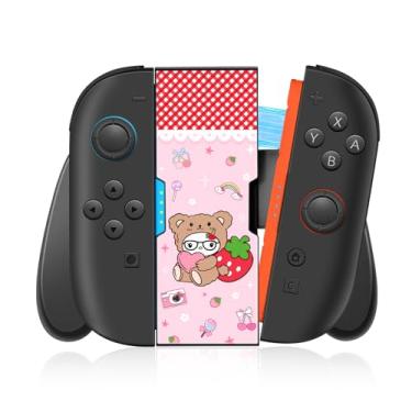 Imagem de Gurgitat Joy-Con Grip for Nintendo Switch 2 - Joy-Con 2 Ergonomic Controller Handheld Comfort Grip Cute Cartoon Anime Design for Women Men Boys Girls Teens, Cat Bear