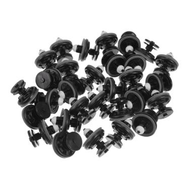 Imagem de VekAuto 30 peças de clipes de retentor de acabamento de painel de porta compatíveis com Audi TT Quattro 2008-2015, plástico durável, preto, branco, multifuncional, painel de acabamento de carro