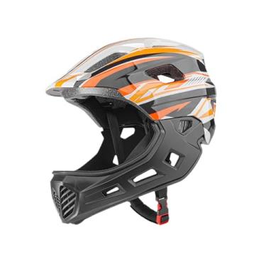 Imagem de YIJU Capacete infantil para bicicleta, equipamento de proteção respirável e a impactos, ideal para ciclismo de equilíbrio e passeios, Cinza E Laranja