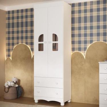 Imagem de Guarda-roupa Infantil 62cm 2 Portas com Vidro e 2 Gavetas Aurora Multi