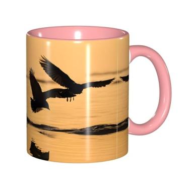 Imagem de Zeraoke Pintura a óleo impressão de pato canecas de café criativas, personalizadas, presente para família, tamanho 325 ml, unissex