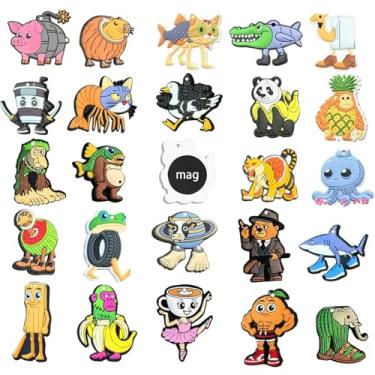 Imagem de Ímãs de geladeira Italian Brainrot, pacote com 24 — Conjunto magnético de borracha macia para geladeira/quadro branco/armário, decoração multicolorida para casa e escritório