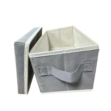 Imagem de FytStycale Caixa organizadora para DVDs e CDs, fácil de transportar, à prova de poeira, com alças, ideal para casa, coleção, viagens carro, Cinza Claro