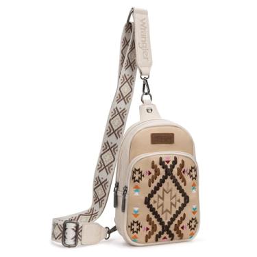 Imagem de Wrangler Bolsa tiracolo asteca feminina - Pochete e bolsa de peito, Bronzeado