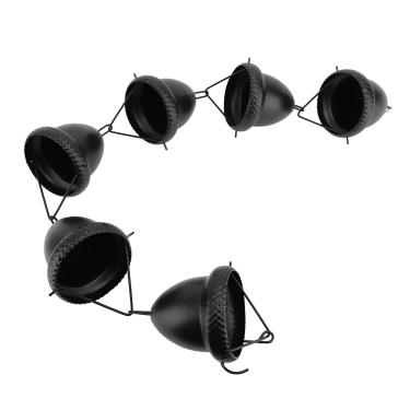 Imagem de LiebeWH Corrente de Chuva, Substituição Decorativa de Calha de Chuva de Bolota de Ferro Preto para Jardim Ao Ar Livre, Solução de Drenagem de água de 3,28 Pés