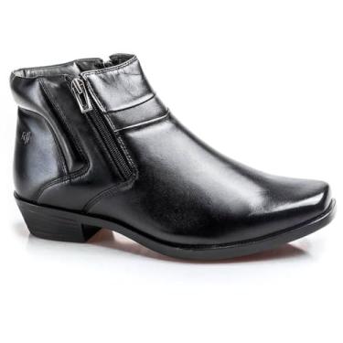 Imagem de Bota Rafarillo Country Masculina Couro Lisa Urbano Preto 44