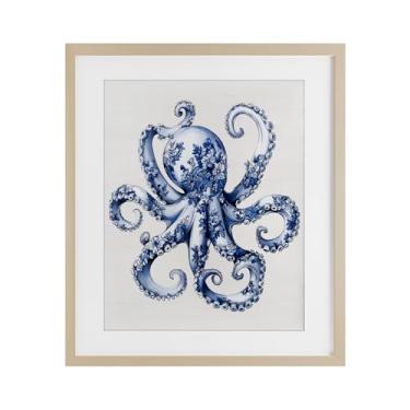 Imagem de Stupell Industries Impressão emoldurada de bétula de polvo Funky Toile sob vidro, design por Lettered and Lined, 16 x 13