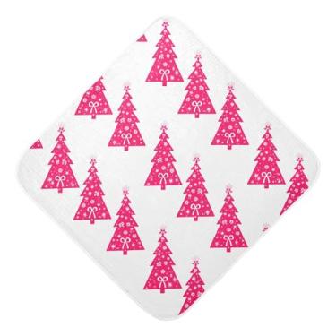 Imagem de Burbuja Pine Trees Toalha de banho para bebês - Toalha com capuz de musselina macia e absorvente para recém-nascidos, 89 x 89 cm