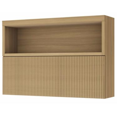 Imagem de Armário Aéreo De Cozinha 1,20m Com Porta Basculante e Nicho 100% Mdf Mariah Madeirado Nesher