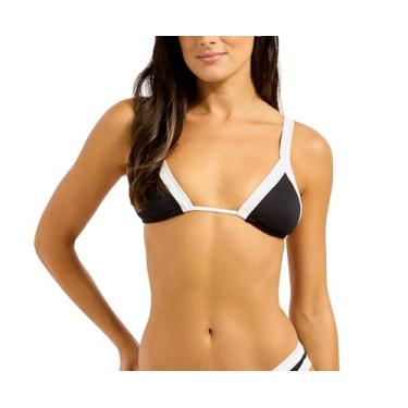 Imagem de Seafolly Top de biquíni feminino, Ondulado preto, 40