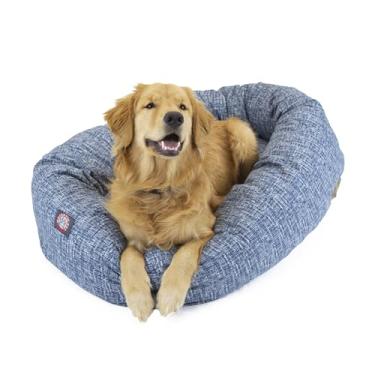 Imagem de Majestic Pet Cama de cachorro calmante de 61 cm lavável – Cama redonda macia e aconchegante para cães com suporte para a coluna para cães descansarem a cabeça – Cama fofa para cães 61 x 48 cm x 18 cm