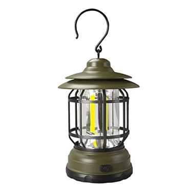 Imagem de Lanterna de Camping LED Luzes Suspensas Design Retrô Efeitos Iluminação Dupla Fraca Operada por 3 Pilhas AA IP65 À Prova