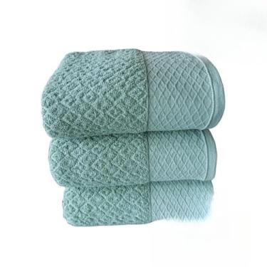 Imagem de Toalha Banho Toalhas de Banho Grandes e Macias 100% AlgodãO Puro Altamente Absorvente AgradáVel ao Toque Adequado para Todos os Tipos de Casas de Banho(Verde/Verde/Verde)