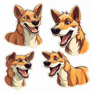 Imagem de Kit de Adesivos de Animais Fofos para Quarto e Cadernos Decoração Infantil Kawai 30x30cm