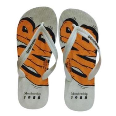 Imagem de Chinelo de Dedo Onbongo Branco/Laranja OB233-Masculino