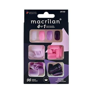 Imagem de Macrilan Kit de Unhas Postiças Tamanho Médio 96 Peças - UK102, Kit