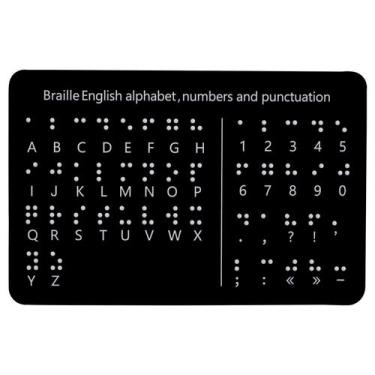 Imagem de Placa alfabética em braille Gosknor 19x12cm Raised Dots Auxiliar didát