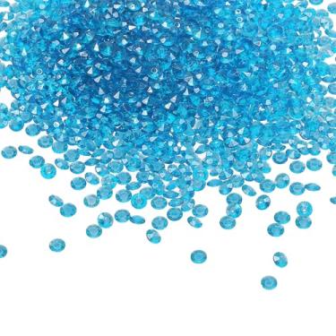 Imagem de PATIKIL 4000 peças de cristais de confetes de mesa de casamento 6 mm diamantes acrílicos enchimentos de vaso pedras preciosas para decoração de mesa centro de mesa contas de vaso de festa, azul