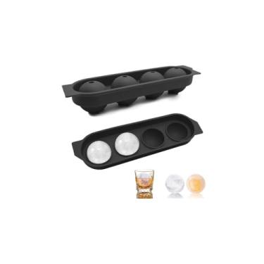 Imagem de Forma de Gelo Esfera para Drinks, 6cm, Plástico, 11,3cm x 7,8cm, Uso Doméstico