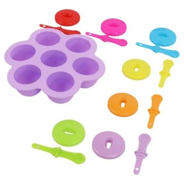 Imagem de FORMA para Picolé Colmeia em Silicone 7 Cavidades Premium Diversas Cores - Praticidade para Sobremesas