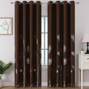 Imagem de Cortina Estelar Textiler 2 Paneles Marrón Térmica Blackout 132x274 cm